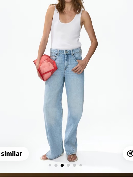 H&M Denim - H&M Light Wash Wide-Leg High-Rise Jeans